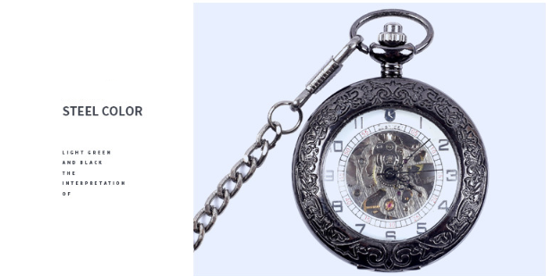 Vintage Mechanical Pocket Watch with Skeleton Design