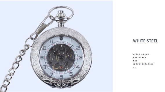 Vintage Mechanical Pocket Watch with Skeleton Design