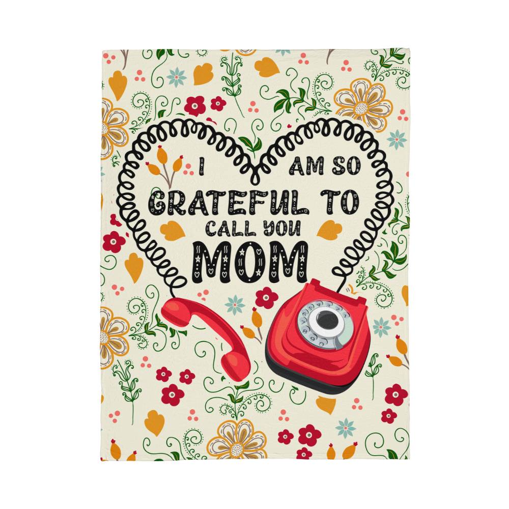 I Am So Grateful – Coral Fleece Blanket