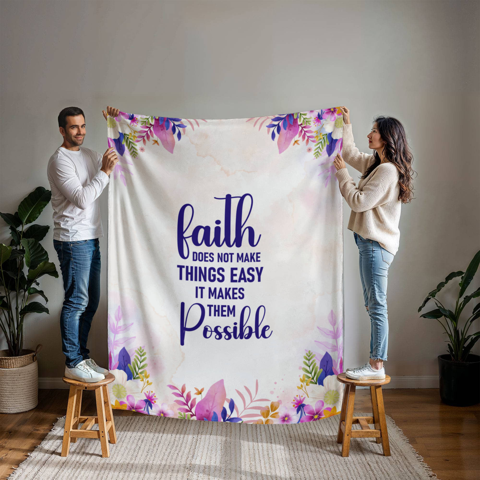 Faith Does Not Make Things Easy – Mink Touch Fleece Blanket