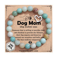 TONY & SANDY Dog Mom Gifts for Women Best Dog Mom Amazonite Bracelet Dog Lover Gifts for Women Christmas Mothers Day Stocking Stuffers Gifts for Dog Mom Mother